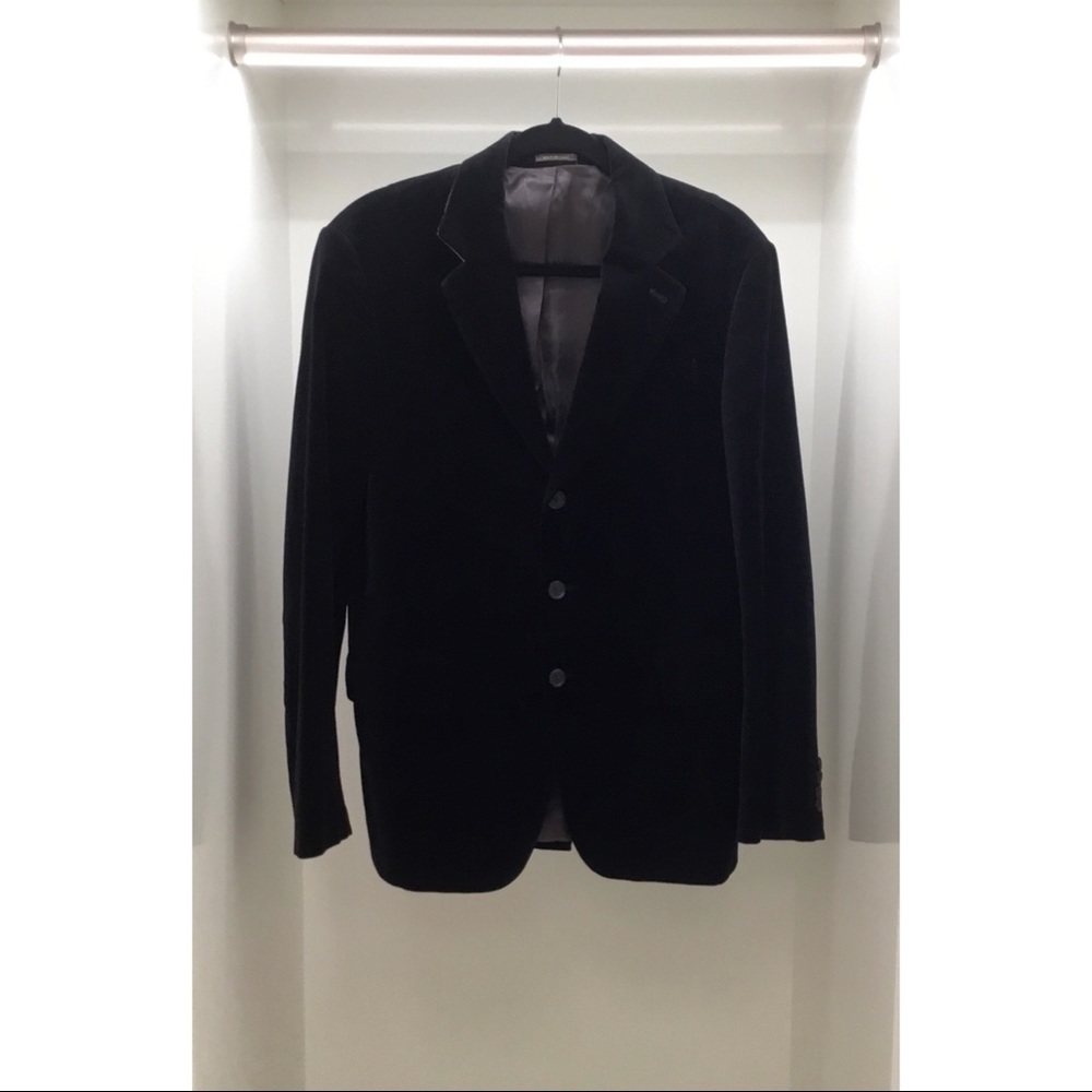 7 For All Mankind Black Velvet Blazer